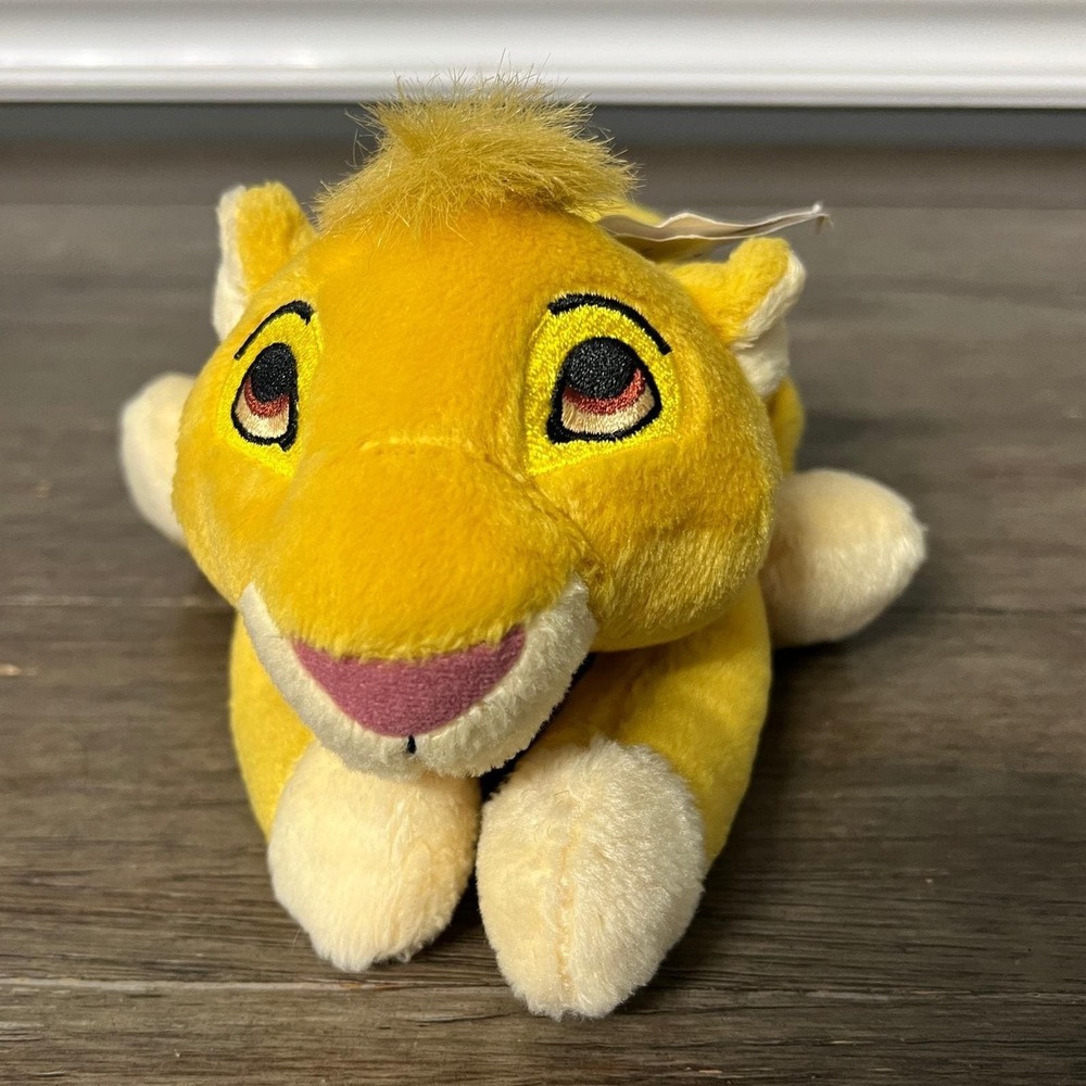 Vintage Disney Simba Plush Lion King Stuffed Animal Walt Disney World 90s NWT
